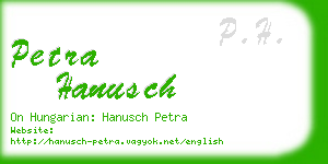 petra hanusch business card